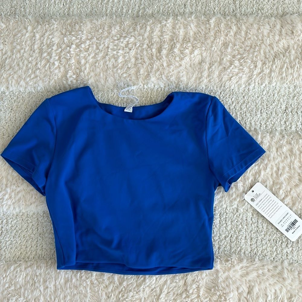 CRZ YOGA Royal Blue Crop Top